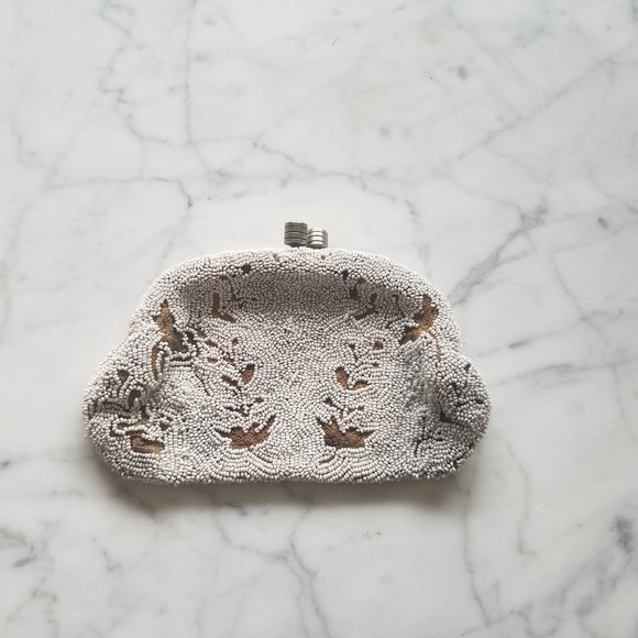 Handmade In Belgium Small Seed Bead Clutch - Picture 2 of 5